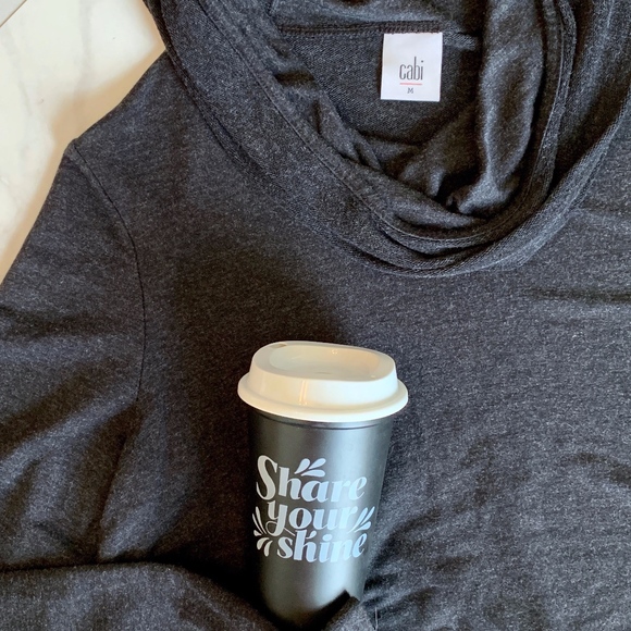 CAbi Tops - CAbi Lightweight Recess Topper Grey Thumbholes